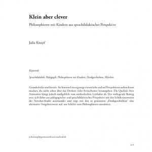 Abstract – 'Klein aber clever' in 'Rethink – Investing Socie